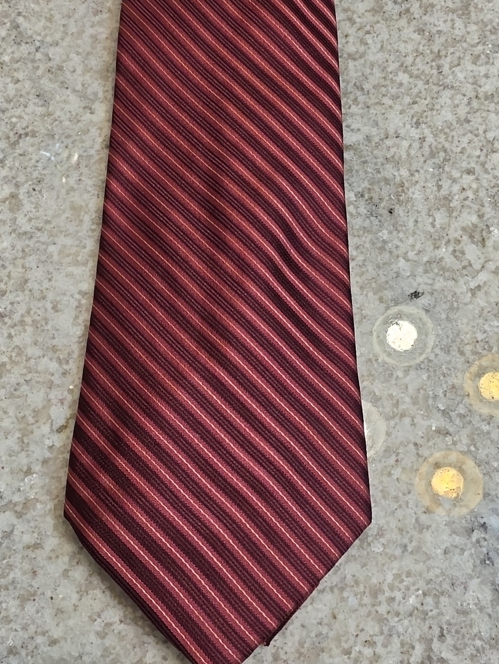 Claiborne Red and Black Diagonal Stripe Tie